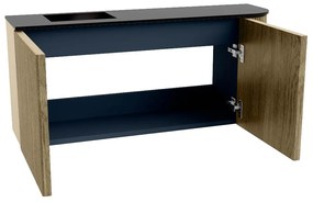 Mondiaz Joya 90cm toiletmeubel ronding rechts dusk met wastafel faye links zonder kraangat urban