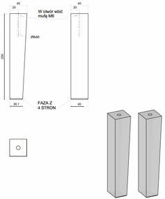 Comad Oak Coast Evoke kast poten 20cm 2 stuks