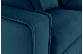 Goossens Bank Suite blauw, stof, 3-zits, elegant chic