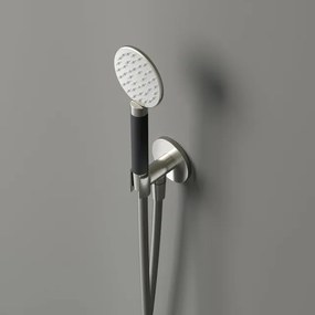Hotbath Cobber M442 ronde handdouche met wandsteun en uitlaat en doucheslang 150cm wit mat M442WH