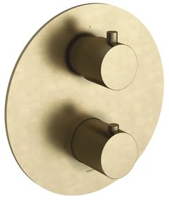Hotbath Cobber afbouwdeel inbouwthermostaat met 2 functies stop-omstel geborsteld messing CB009EXTBB