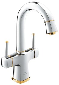 Grohe Grandera 2-greeps wastafelmengkraan hoog chroom/goud 20666ig0