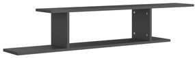 vidaXL Tv-wandschap 125x18x23 cm spaanplaat grijs