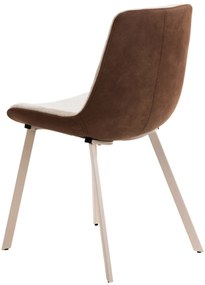 IDA Crème Bruin (stof Monza 90/Preston 22) / beige frame - MODERN GEPOLSTERDE STOEL BOUCLÉ BOHO