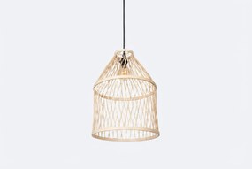 Landelijke Buiten Hanglamp Rotan -lichts - Calamus Staal Taupe