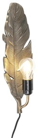 Art Deco wandlamp brons - Leaf Art Deco, Klassiek / Antiek, Landelijk / Rustiek E27 Binnenverlichting Lamp