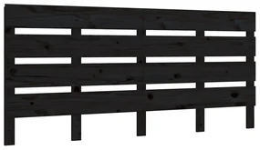 vidaXL Hoofdbord 200x3x80 cm massief grenenhout zwart