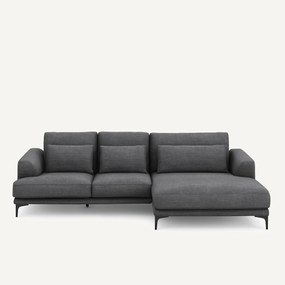 XL hoekbank rechts van katoen en linnen, MARSILE