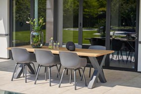 Tuinset 6 personen 240 cm Aluminium/Kunststof Grijs Lifestyle Garden Furniture Salina/Cardiff