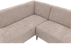 Goossens Zitmeubel Key West bruin, stof, 2-zits, modern design met ligelement links