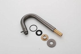 Saniclear Iron gebogen fonteinkraan verouderd ijzer - gunmetal