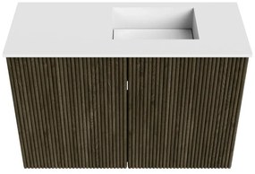 Mondiaz Joya 60cm toiletmeubel shadow met wastafel faye rechts 1 kraangat talc