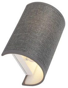 Stoffen Moderne wandlamp grijs - Simple Drum Jute Modern E27 rond Binnenverlichting Lamp