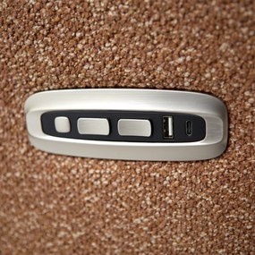 Elektrisch Verstelbare Stoel Stof Terracotta