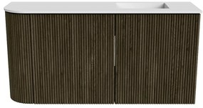 Mondiaz Joya 80cm toiletmeubel ronding links shadow met wastafel faye rechts 1 kraangat talc