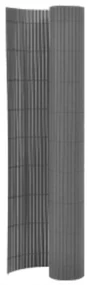 vidaXL Tuinafscheiding dubbelzijdig 110x400 cm grijs