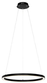 Hanglamp zwart 60 cm incl. LED 3-staps dimbaar - Girello Design rond Binnenverlichting Lamp