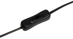 Hotel chique tafellamp donkerbrons met helder glas - Pallon Trend