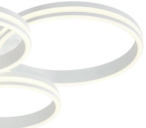 Plafondlamp wit incl. LED 3-staps dimbaar 4-lichts - Navara Design rond Binnenverlichting Lamp