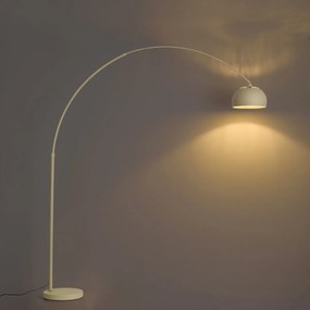 Moderne booglamp beige met marmeren voet - XXL