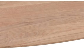 Goossens Salontafel Ferry ovaal, hout eiken blank, elegant chic, 135 x 36 x 75 cm