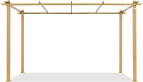 Barbados 3 x 4 m houten tuinpunt metalen terras pergola frame