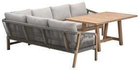 Garden Impressions Alora lounge dining set 3-delig links - grey sand