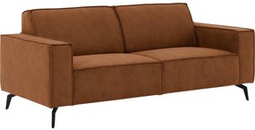 Goossens Hoekbank Hercules bruin, microvezel, 2,5-zits, modern design