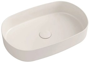 Sapho Infinity Oval waskom 55x36cm mat ivoor