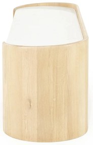 Eleonora Don Tv-meubel Eiken Met Wit Marmer 160 Cm - 165x45x50cm.