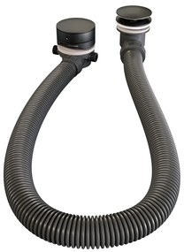 Brauer Stripe inbouw badkraan met badvulcombinatie en 3 standen handdouche zwart mat