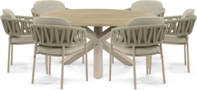 Tuinset 6 personen  Rope Zand/Beige 4 Seasons Outdoor Calma/Rockville