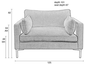 Zuiver Summer Loveseat Fauteuil Latte