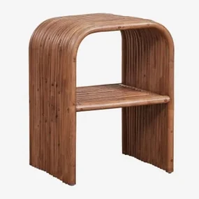 Nolay Rotan Nachtkastje Bruin – Donker Hout - Sklum
