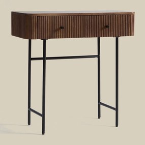 Haltafel Ribbel Hout 80 Cm - 80 X 35cm.
