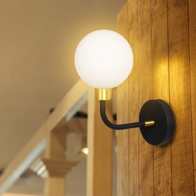 WANDLAMP APP1301-1W Zwart Goud