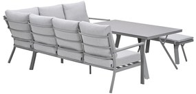 Garden Impressions Senja lounge dining set 4-delig rechts - valley sand