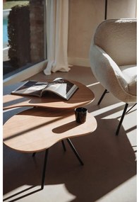 Goossens Salontafel Zyan organisch, hout eiken blank, modern design, 76 x 36 x 69 cm