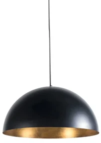 Smart industriële hanglamp zwart met goud 50 cm incl. Wifi G125 - Magna Eco Modern E27 rond Binnenverlichting Lamp