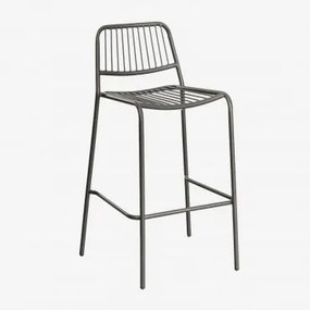 Pakket Van 4 Elton Stapelbare Hoge Tuinkrukken Zwarte Koolstof & ↑75 Cm - Sklum