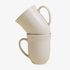 Pack Van 2 Kopjes 38 Cl In New Bone China Oritia Wit - Sklum