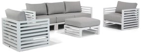 Stoel en Bank Loungeset 5 personen Aluminium Wit  Santika Furniture Santika Jaya