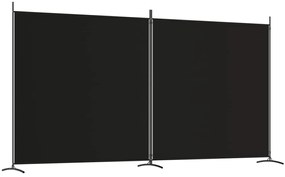 vidaXL Kamerscherm met 2 panelen 348x180 cm stof zwart