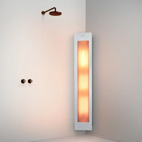 Sunshower Round Plus Large White infraroodlamp en UV 33x185x10cm hoekopbouw
