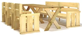 vidaXL 5-delige Tuinset geïmpregneerd grenenhout