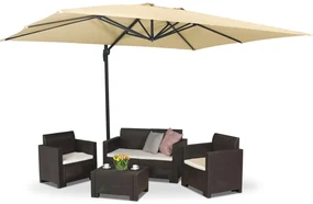 Parasol beige Siena 3x4m Garden Point