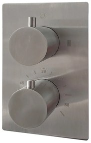 Saniclear Cube inbouw regendouche met inbouw douchekop 30x30cm, glijstang en staafhanddouche RVS