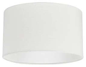 Stoffen lampenkap off-white 35/35/20 Modern rond