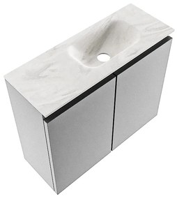 Mondiaz Ture DLux toiletmeubel 60cm plata met wastafel ostra rechts met kraangat