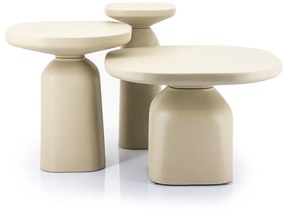 By-Boo Coffeetable Squand Groot Beige 60 cm - Aluminium - By-Boo - Industrieel & robuust